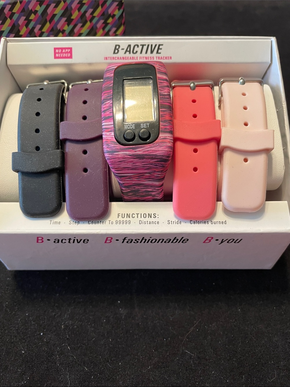 Active USA B-ACTIVE Interchangeable Fitness Tracker - White Packaging